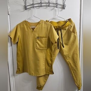 Figs Light Gold Scrubs